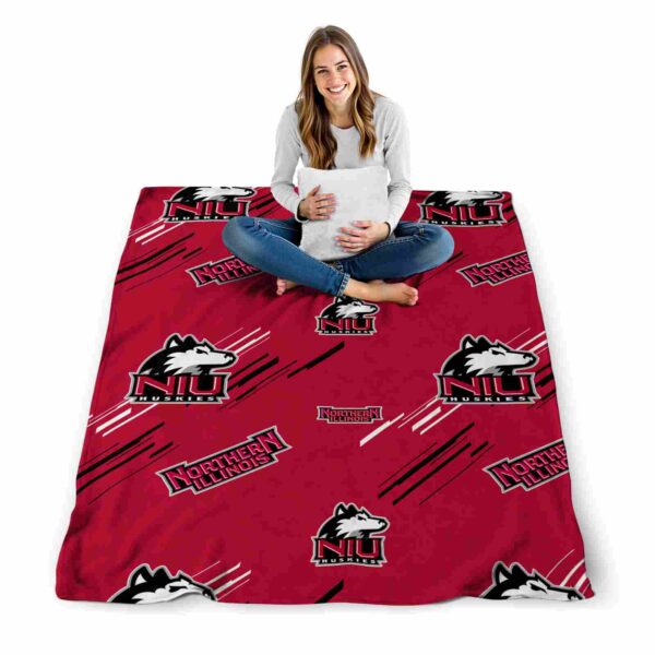 northern illinois huskies fan spirit red blanket high quality