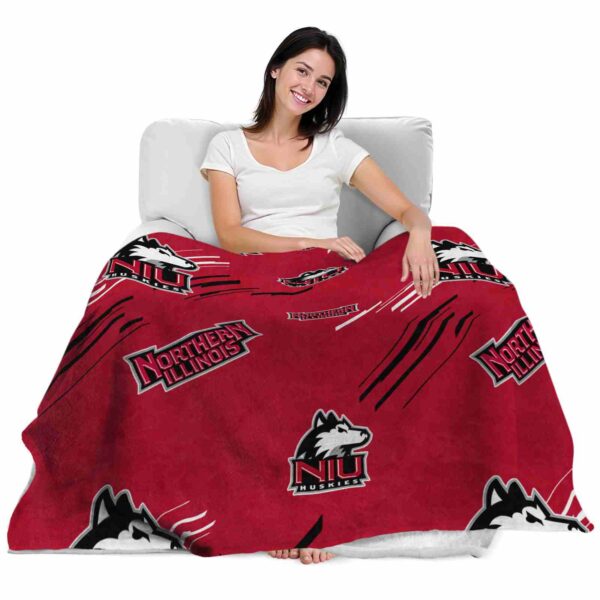northern illinois huskies fan spirit red blanket latest model