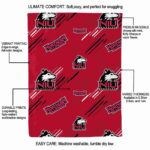 northern illinois huskies fan spirit red blanket new arrival