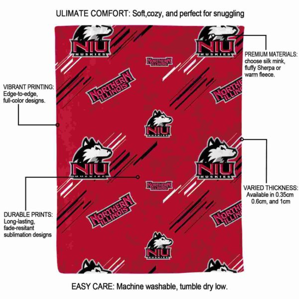 northern illinois huskies fan spirit red blanket new arrival