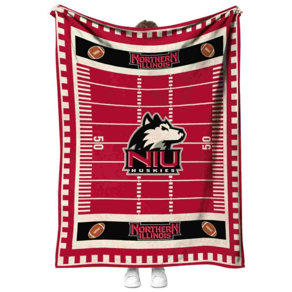northern illinois huskies football field red blanket best selling