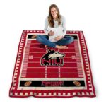 northern illinois huskies football field red blanket high quality