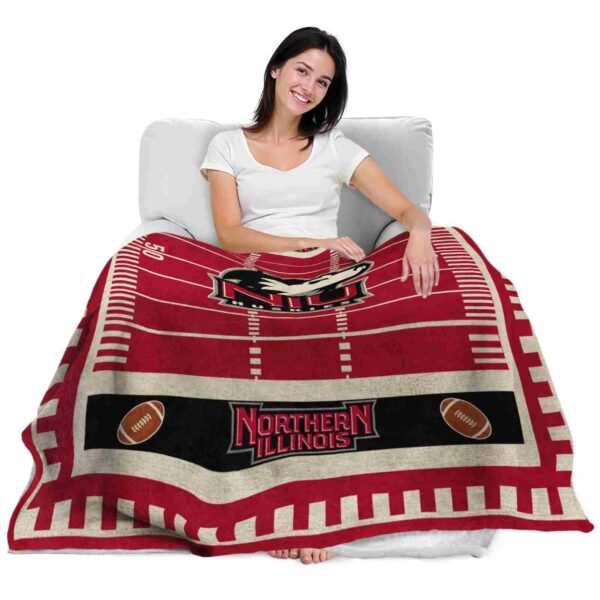 northern illinois huskies football field red blanket latest model