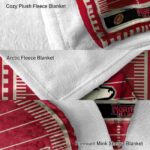 northern illinois huskies football field red blanket premium grade