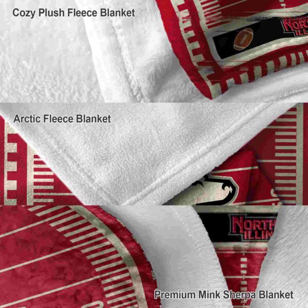 northern illinois huskies football field red blanket premium grade