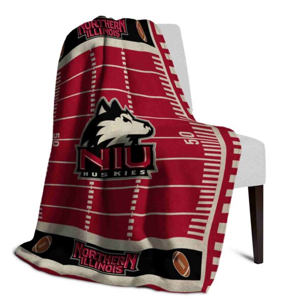 northern illinois huskies football field red blanket top rated