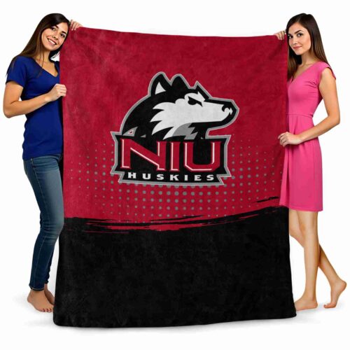 northern illinois huskies gradient dots red blanket fashion forward