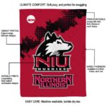 northern illinois huskies grunge texture red blanket best selling