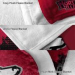 northern illinois huskies grunge texture red blanket best selling