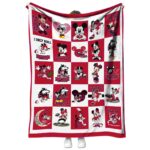 northern illinois huskies mickey minnie red white blanket best selling