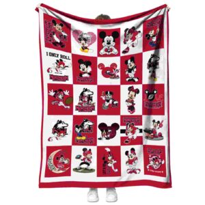 northern illinois huskies mickey minnie red white blanket best selling