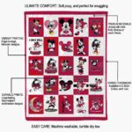 northern illinois huskies mickey minnie red white blanket new arrival