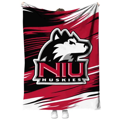northern illinois huskies paint streaks red white blanket best selling