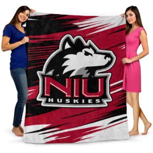 northern illinois huskies paint streaks red white blanket fashion forward