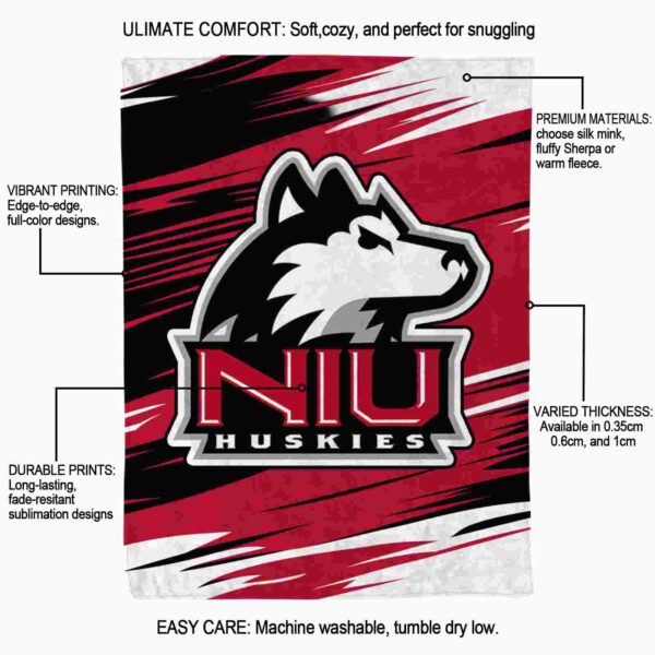 northern illinois huskies paint streaks red white blanket new arrival