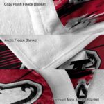 northern illinois huskies paint streaks red white blanket premium grade