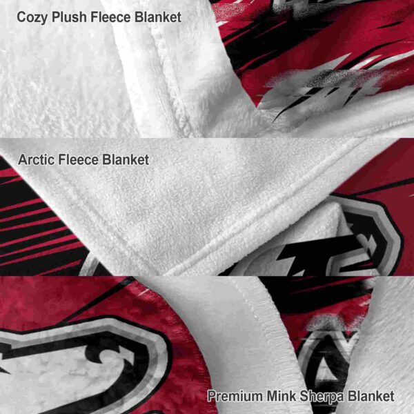 northern illinois huskies paint streaks red white blanket premium grade