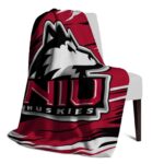 northern illinois huskies paint streaks red white blanket top rated