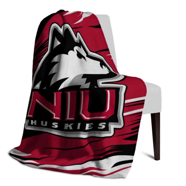 northern illinois huskies paint streaks red white blanket top rated