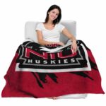 northern illinois huskies splatter effect red blanket latest model
