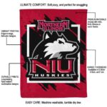 northern illinois huskies splatter effect red blanket new arrival