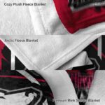 northern illinois huskies splatter effect red blanket premium grade