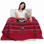 northern illinois huskies striped pattern red blanket latest model