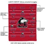 northern illinois huskies striped pattern red blanket new arrival