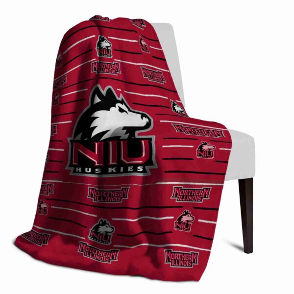 northern illinois huskies striped pattern red blanket top rated