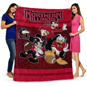 northern illinois huskies three musketeers red blanket fashion forward