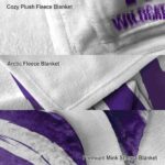 northwestern wildcats brushstrokes purple white blanket best selling