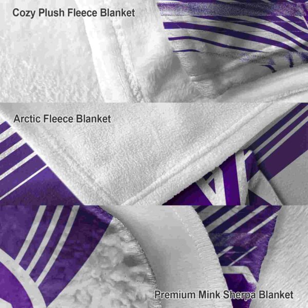 northwestern wildcats diagonal stripes purple blanket premium grade