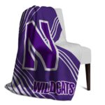 northwestern wildcats diagonal stripes purple blanket top rated
