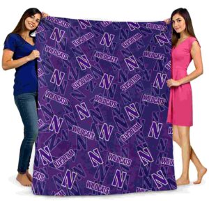 northwestern wildcats diehard fans purple blanket fashion forward