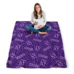 northwestern wildcats diehard fans purple blanket best selling
