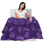 northwestern wildcats diehard fans purple blanket best selling