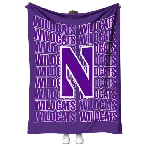 northwestern wildcats fan pride purple blanket best selling