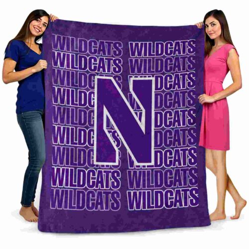 northwestern wildcats fan pride purple blanket fashion forward