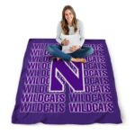northwestern wildcats fan pride purple blanket high quality