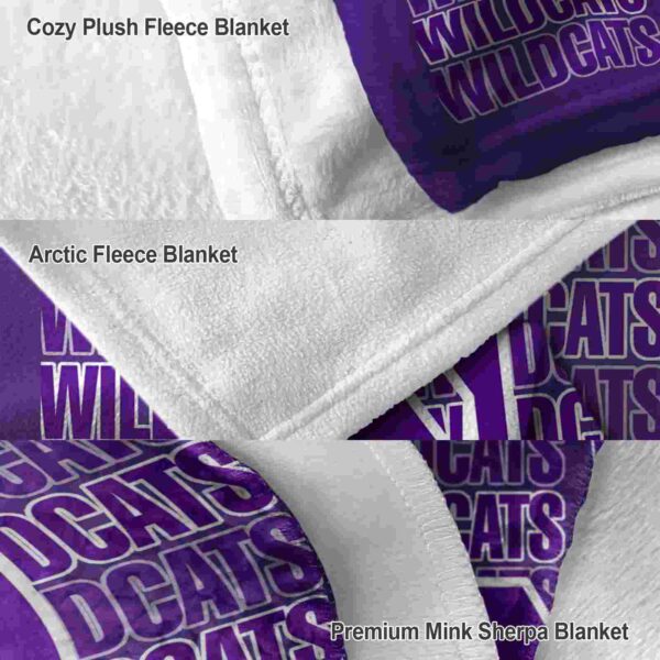 northwestern wildcats fan pride purple blanket premium grade