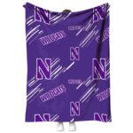 northwestern wildcats fan spirit purple blanket best selling
