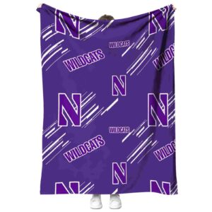 northwestern wildcats fan spirit purple blanket best selling