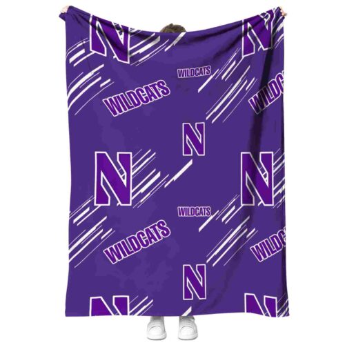northwestern wildcats fan spirit purple blanket best selling
