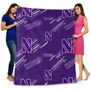 northwestern wildcats fan spirit purple blanket fashion forward
