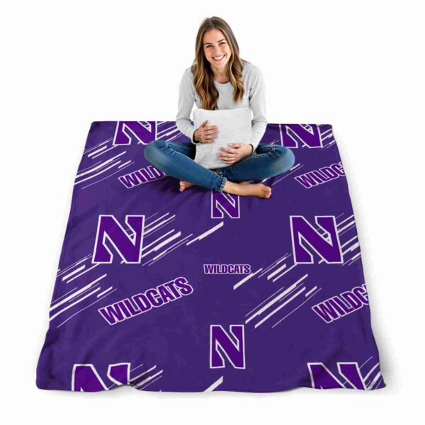 northwestern wildcats fan spirit purple blanket high quality