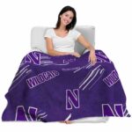 northwestern wildcats fan spirit purple blanket latest model