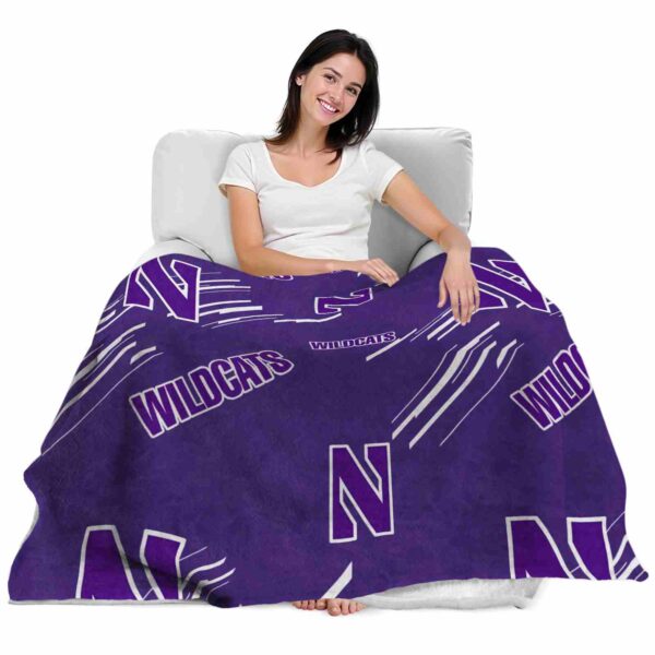 northwestern wildcats fan spirit purple blanket latest model