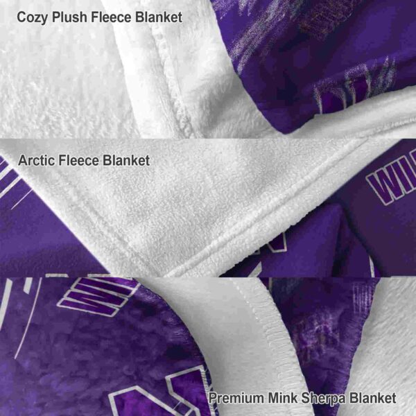 northwestern wildcats fan spirit purple blanket premium grade