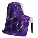 northwestern wildcats fan spirit purple blanket top rated