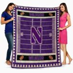 northwestern wildcats football field purple blanket fashion forward